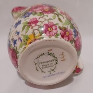 Vintage Royal Winton Grimwades Chintz Summertime Porcelain Creamer Engla…